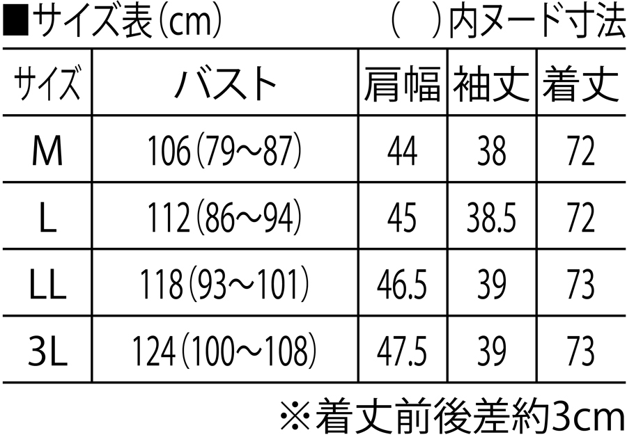 サイズ表