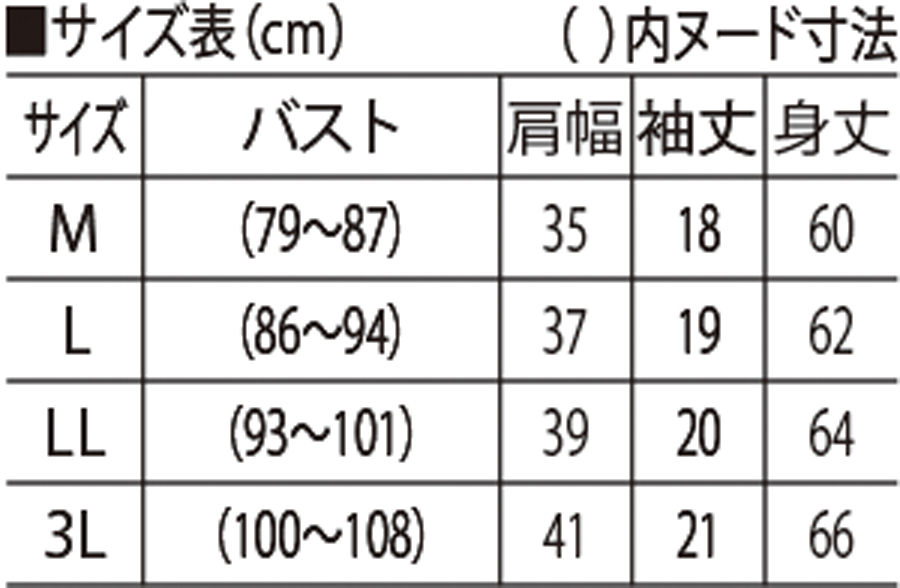 サイズ表