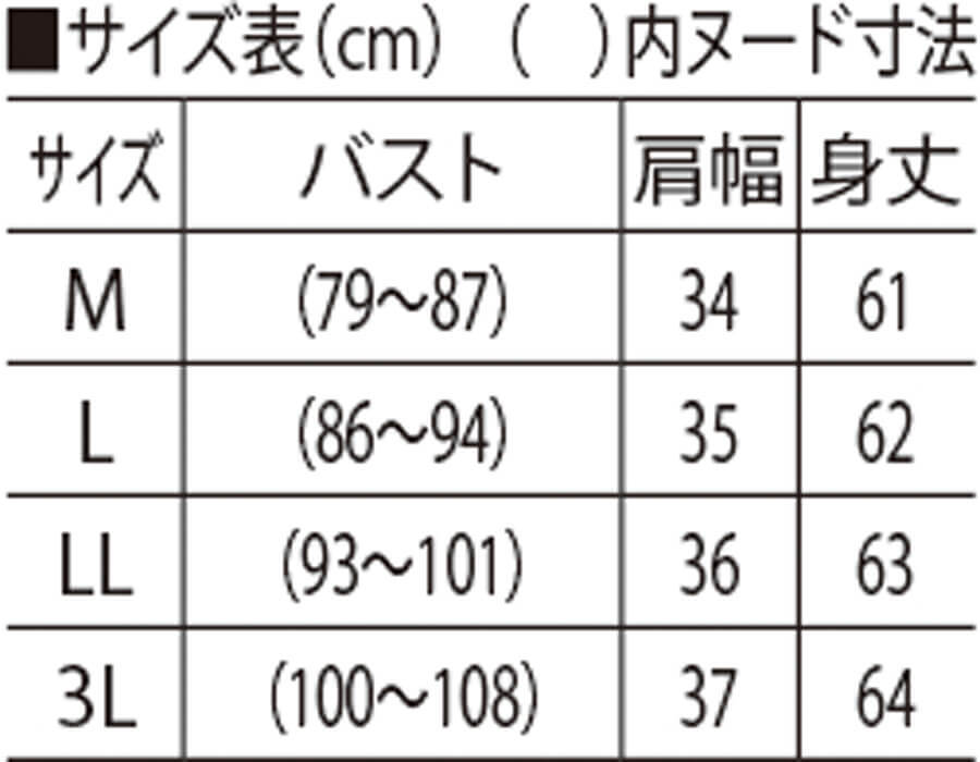 サイズ表