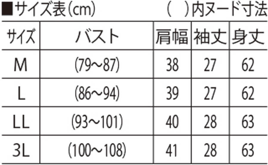 サイズ表