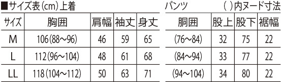 サイズ表