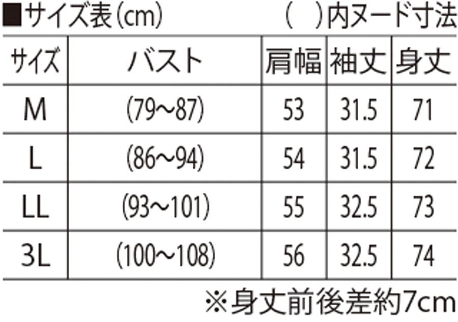 サイズ表
