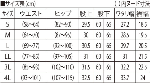 サイズ表