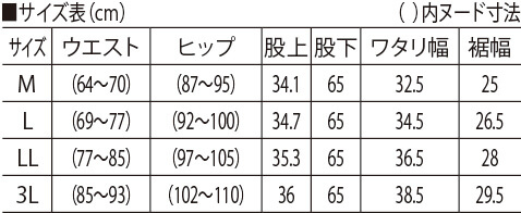 サイズ表