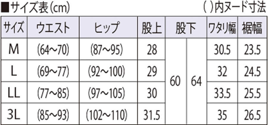 サイズ表