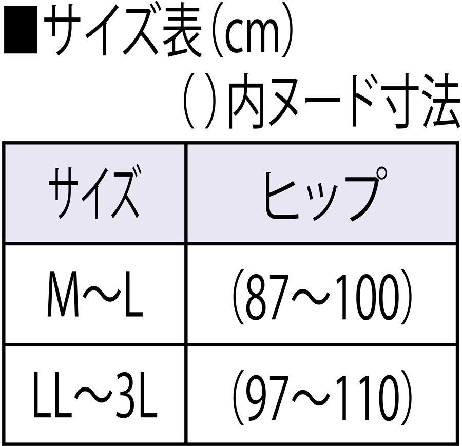 サイズ表