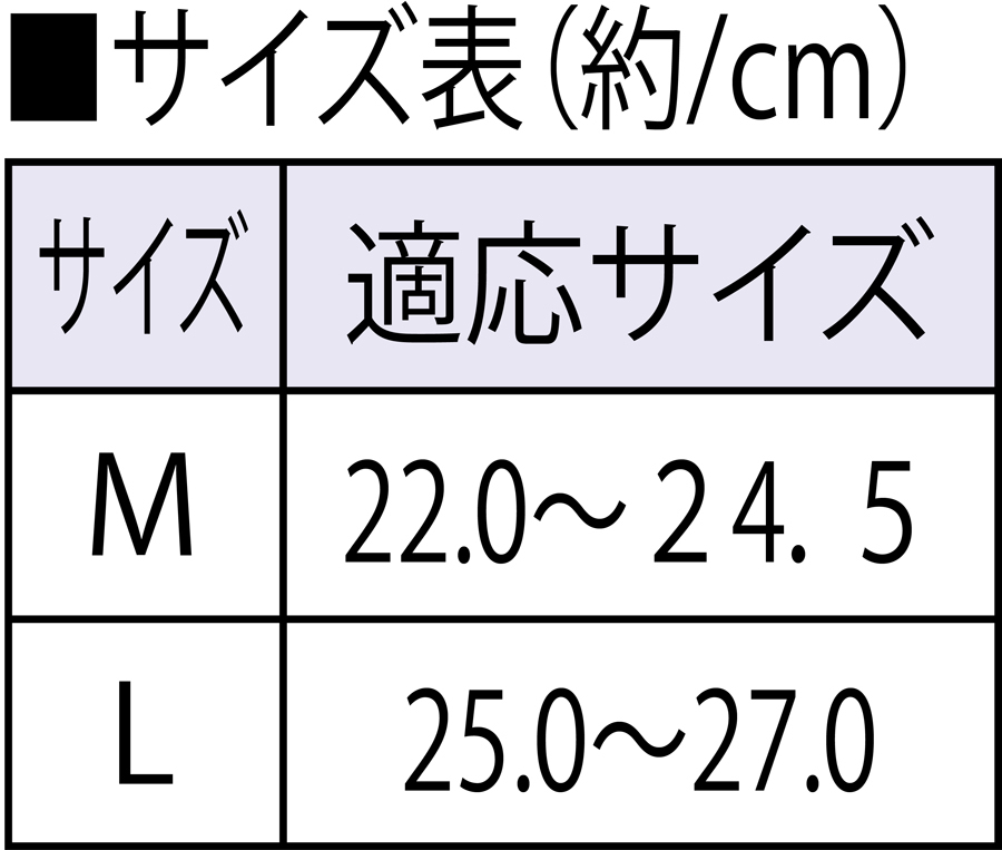 サイズ表