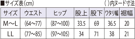 サイズ表