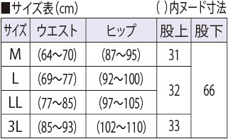 サイズ表