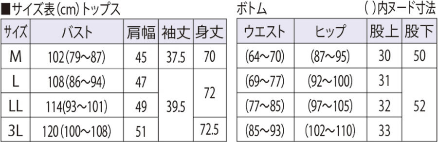 サイズ表
