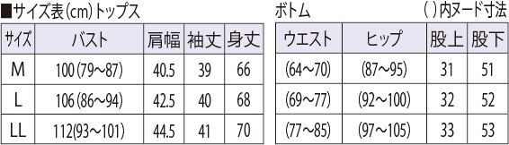 サイズ表