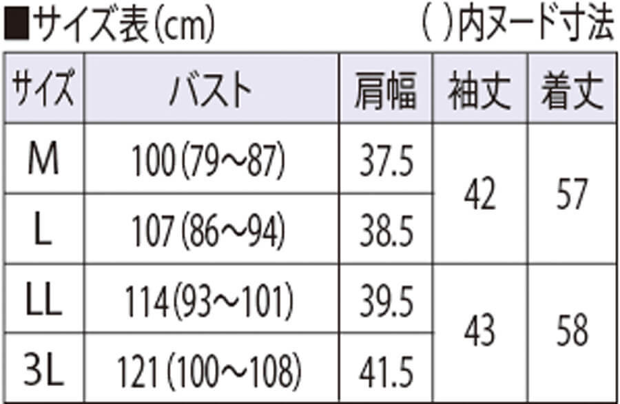 サイズ表